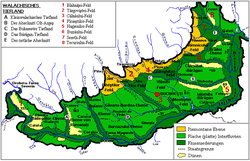 A Román-alföld részei (német nyelvű)