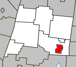 Location within La Haute-Yamaska RCM