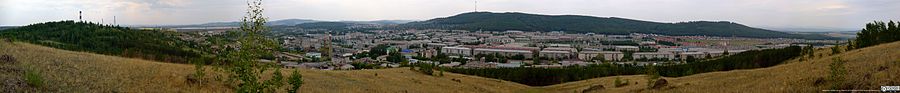 Панорама города Учалы, июль 2012 г.