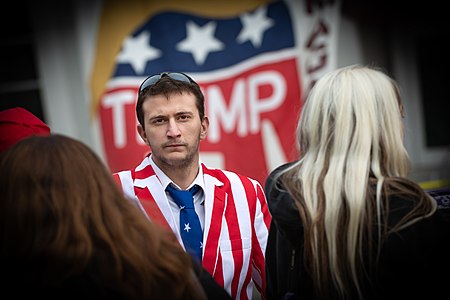 A Trump supporter in Rochester, Minnesota