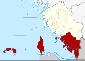 Amplasarea districtului în provincia Satun