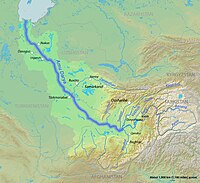 Řeka a její přítoky na mapě
