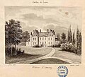 Le château en 1875 - Dessin d'Amédée Piette (1808-1883).