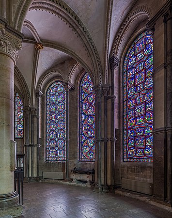 The stained glass of the Trinity Chapel