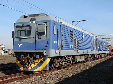 No. 14-108 in Blue Train livery at Bellville Locomotive Depot, Cape Town, 4 July 2015