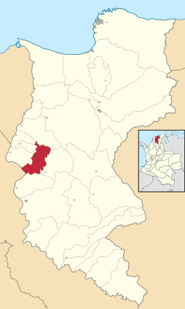 Locatie van Zapayán