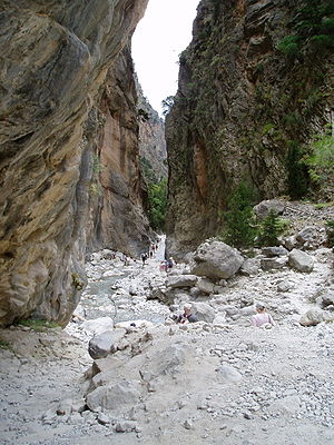 Narrowest part of Samaria Gorge, Crete