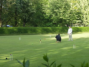 Croquet being played at a club in the UK