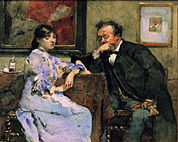 Het gesprek, ca. 1880