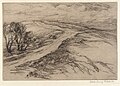 An undated etching called "A Windswept Road," by her mother, artist Edith Loring Getchell. Courtesy of the Smithsonian American Art Museum.