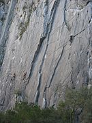 Pared de piedra caliza