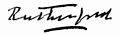 Ernest Rutherford aláírása