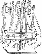 Five whirlwind trebuchets (swivel mangonels) from the Wujing Zongyao