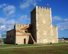 The Ozama Fortress in Santo Domingo, Dominican Republic is recognized by UNESCO for being the oldest military construction of European origin in the Americas. Fortaleza Ozama RD 11 2017 6495.jpg