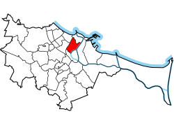 Location of Letnica within Gdańsk