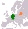 Lage von Deutschland und Belarus