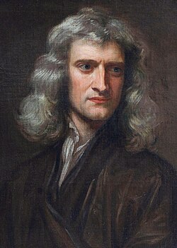 Портрет на Исак Нютон от Годфри Нелър, 1689 г.