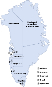 Municipalities of Greenland Greenland-municipalities-2018.svg