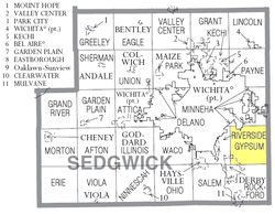 Location of Gypsum Township in Sedgwick County