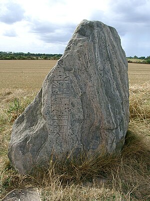 The Hærulf Runestone from the southern part of...