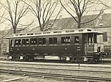 Rijtuig BC 101 van de NCS op het Beijnes-terrein in 1901