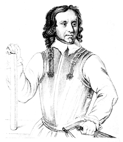 Drawing of Oliver Cromwell