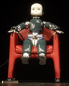 iCub, humanoid robot built by the Italian Institute of Technology ICub - Festival Economia 2018 1.jpg