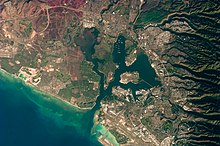 Astronaut photograph of Pearl Harbor from October 2009 ISS021-E-15710 Pearl Harbor, Hawaii.jpg