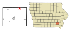 Location of Pleasant Plain, Iowa