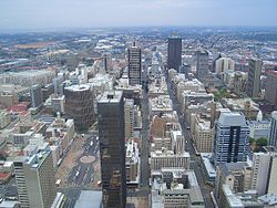 The Central Business District as seen from the top of the Carlton Centre