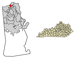 Location of Bromley in Kenton County, Kentucky