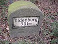 Ancienne borne de pierre, dans le Nord de l'Allemagne