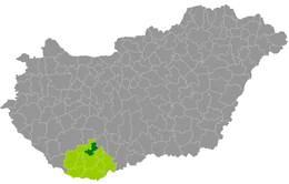 Distretto di Komló – Mappa