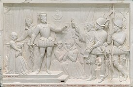 Леонор Шабо, граф де Шарни, губернатор Бургундии, спасает от резни Святого Варфоломея гугенотов этой провинции, отказываясь исполнить приказы Карла IX. Дижон, 1841