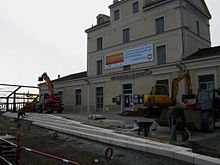 Le parvis de la gare en travaux