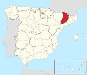 Poziția regiunii Lleida