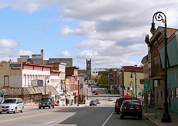 Main street in Malone, Franklin County, New Yo...
