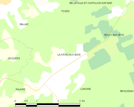 Mapa obce La Croix-aux-Bois