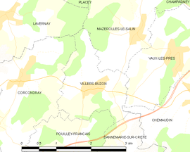 Mapa obce Villers-Buzon