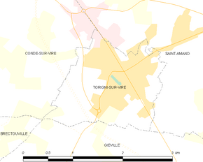 Poziția localității Torigni-sur-Vire