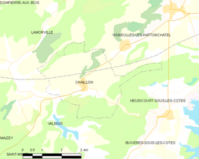 Poziția localității Chaillon