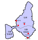 Map of Muallim District, Perak 霹雳州慕亚林县地图