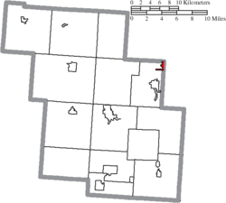 Location of Roseville in Perry County