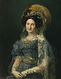 A(z) Bourbon–Szicíliai Mária Krisztina spanyol királyné lap bélyegképe