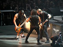 Metallica performing in Sacramento in 2009 Metallica3425.jpg