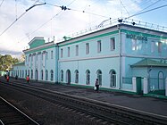 Вид в сторону Москвы на вокзал и низкую платформу 2007 г.