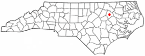 Poziția localității Tarboro, Carolina de Nord