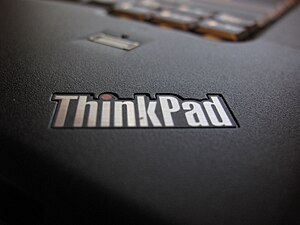 English: The logo on a Lenovo Thinkpad W500 40...