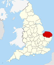 Pozicija Norfolka na karti Engleske