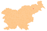 Karte von Slowenien, Position von Miklavž na Dravskem Polju hervorgehoben